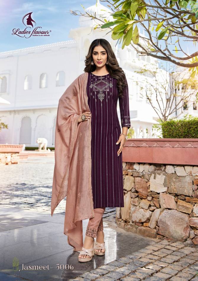 Jasmeet Vol 5 By Ladies Flavour Salwar Suits Readymade Catalog